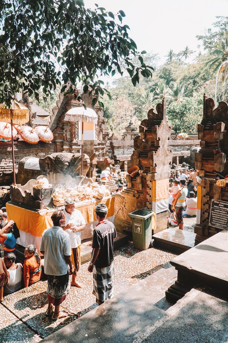 busy market in asian city